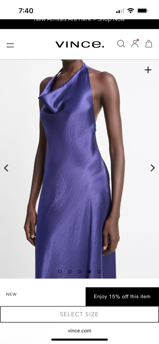 Vince Cowl Neck Halter Dress-S - photo 4