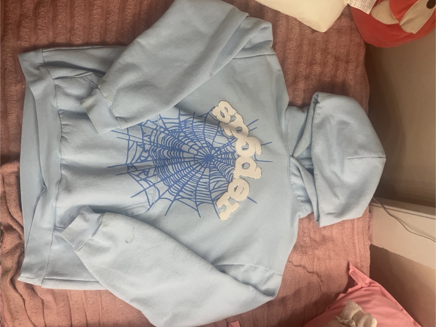 Sp5der Hoodie - Blue, Size M