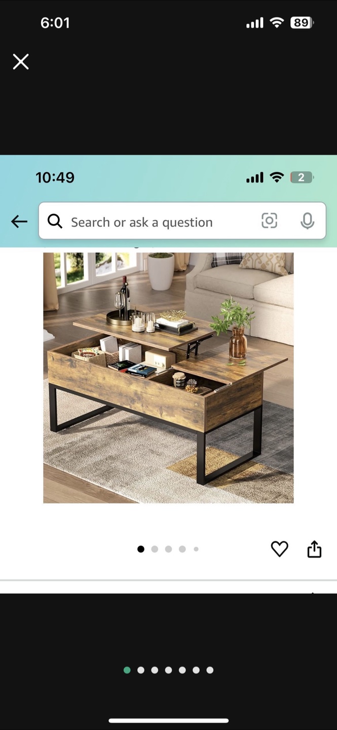 Lift Top Coffee Table
