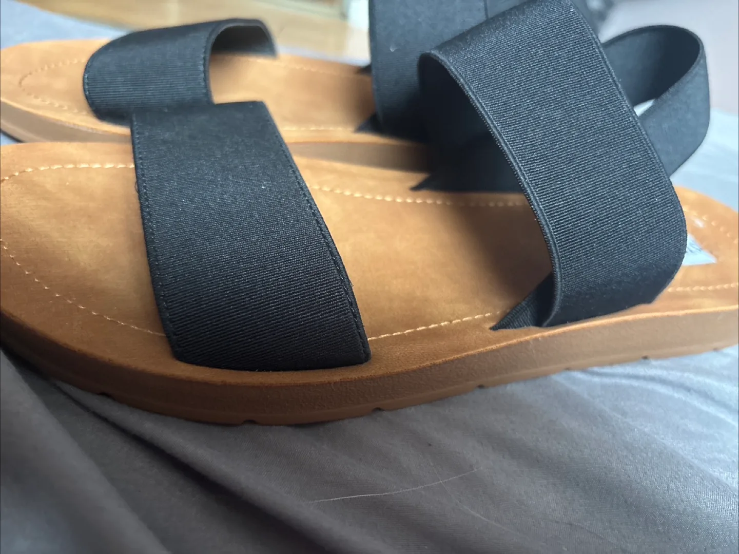 Steve Madden Black Sandals Size 9 image indicator(2)