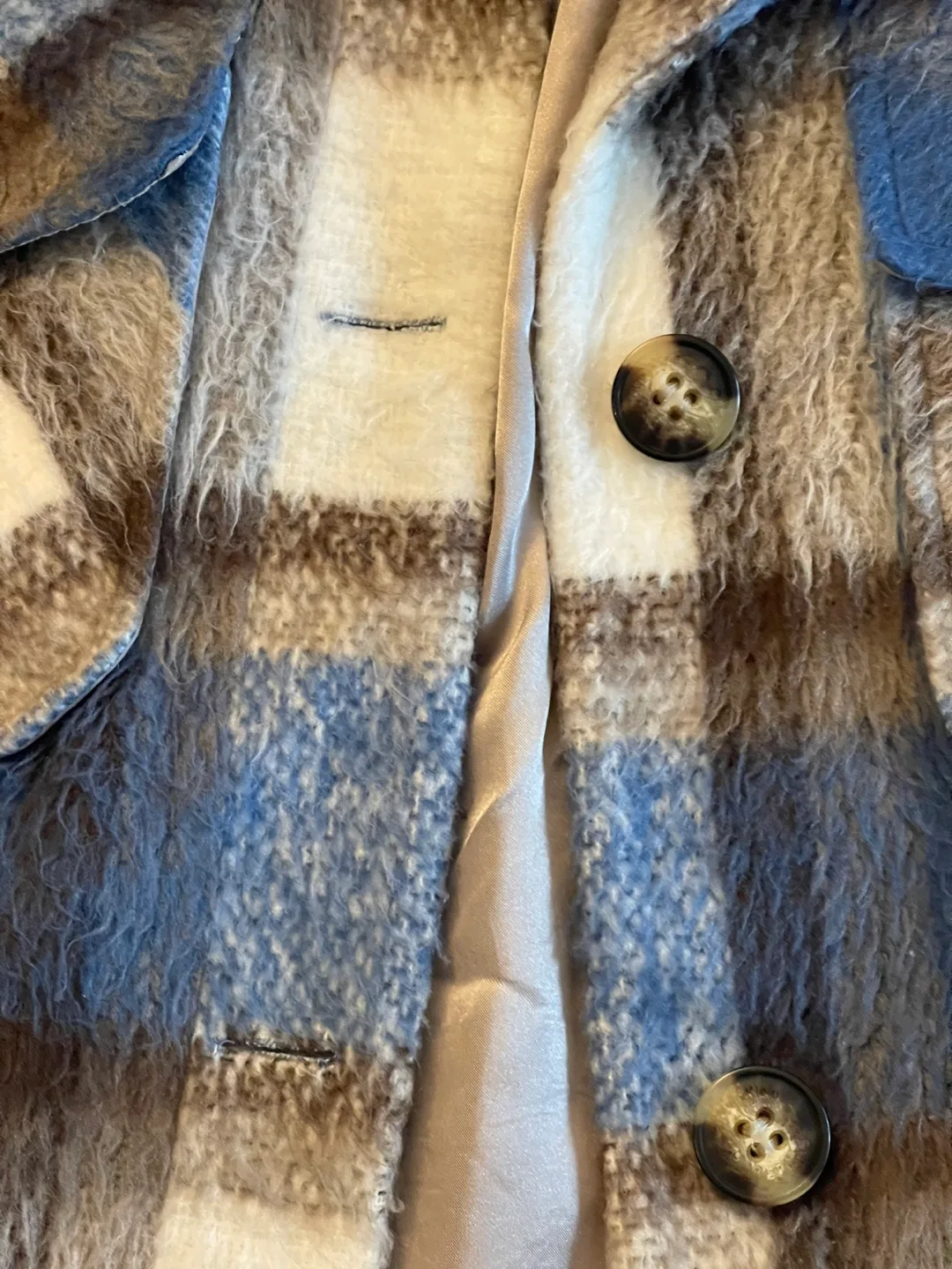 Calvin Klein Plaid Shacket - Blue/Brown image indicator(6)