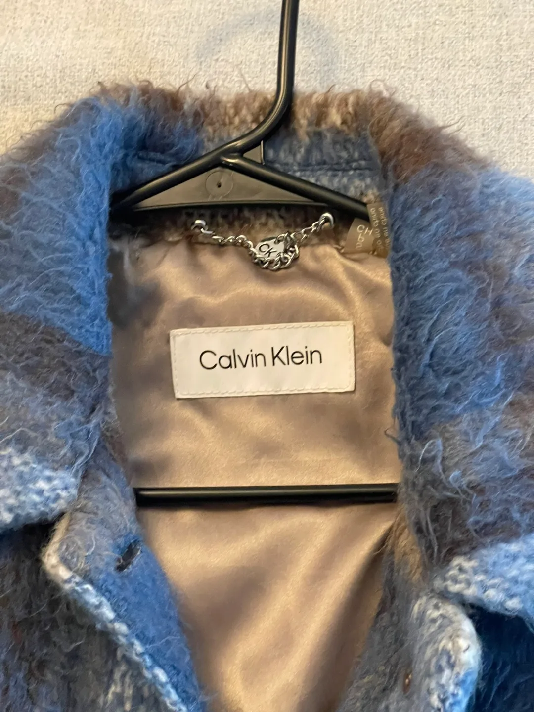 Calvin Klein Plaid Shacket - Blue/Brown image indicator(3)