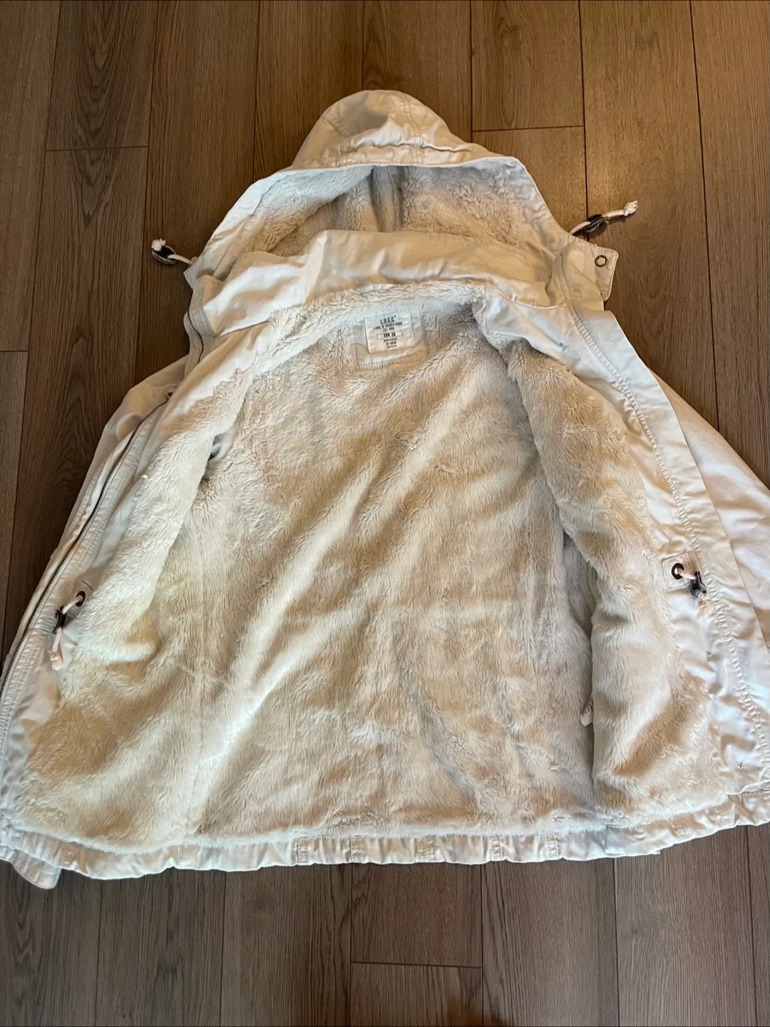 L.O.G.G. by H&M Beige Fur Lined Hooded Jacket - EUR 38 image indicator(3)