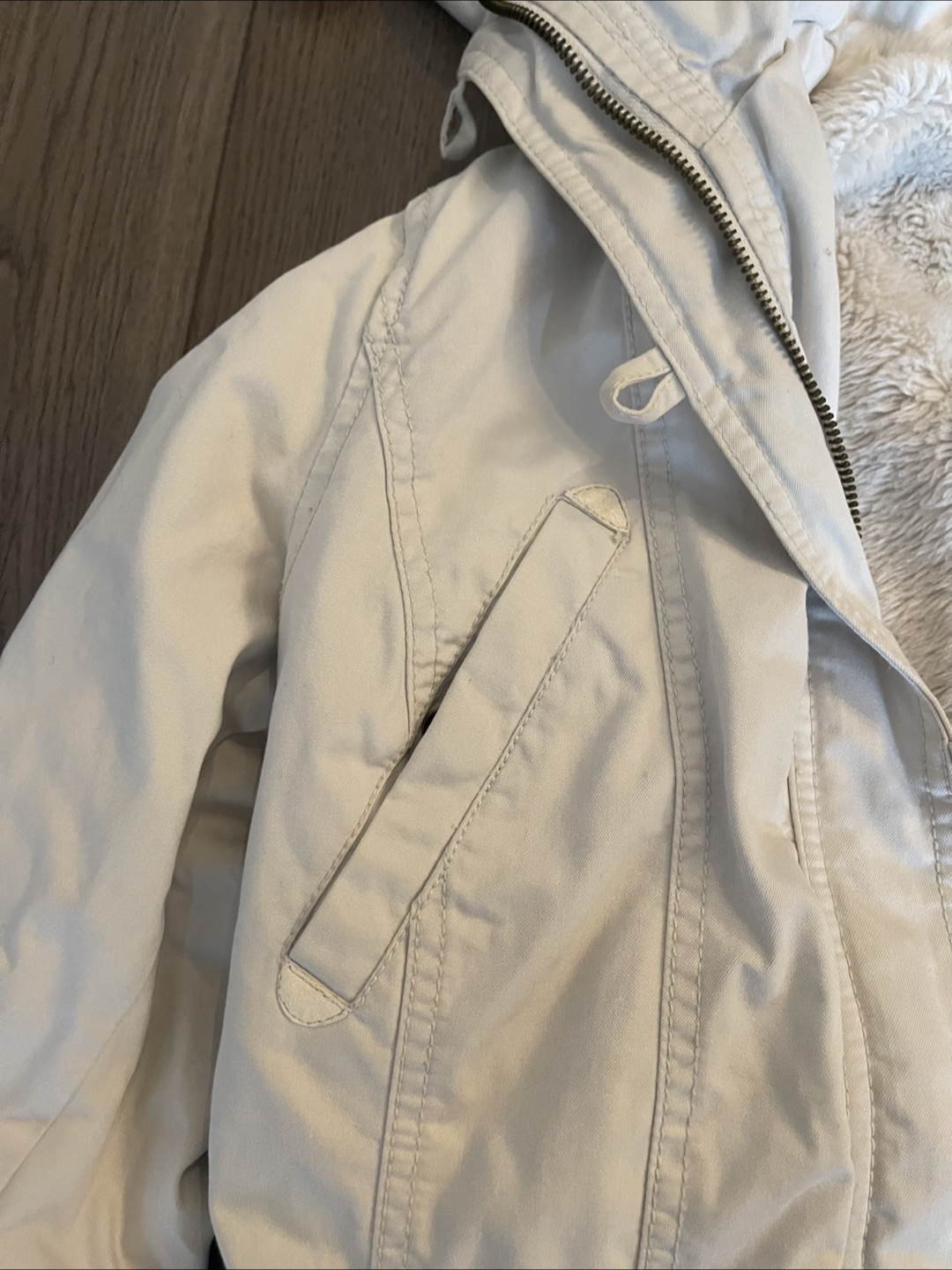 L.O.G.G. by H&M Beige Fur Lined Hooded Jacket - EUR 38 - photo 4