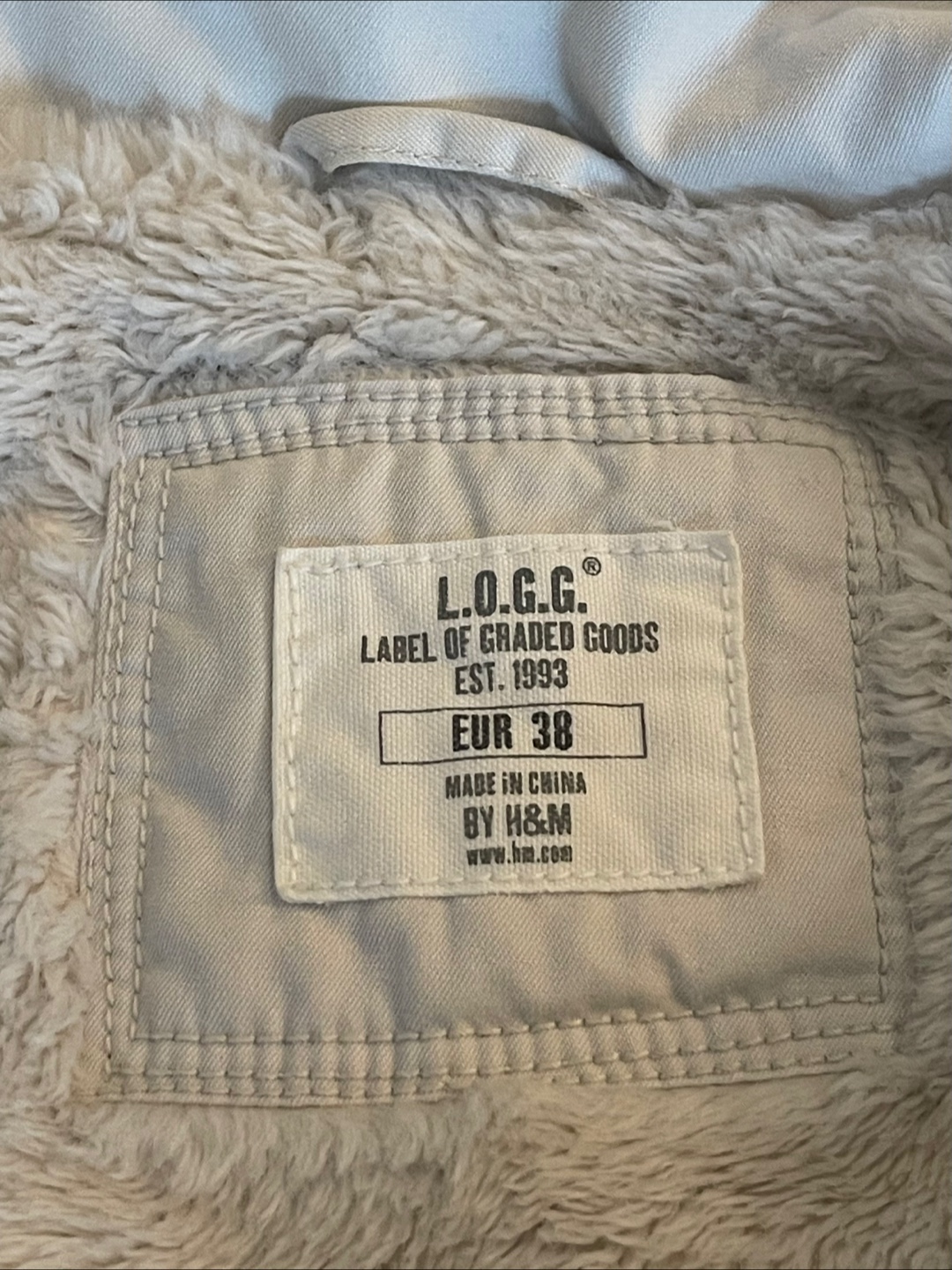 L.O.G.G. by H&M Beige Fur Lined Hooded Jacket - EUR 38 - photo 2