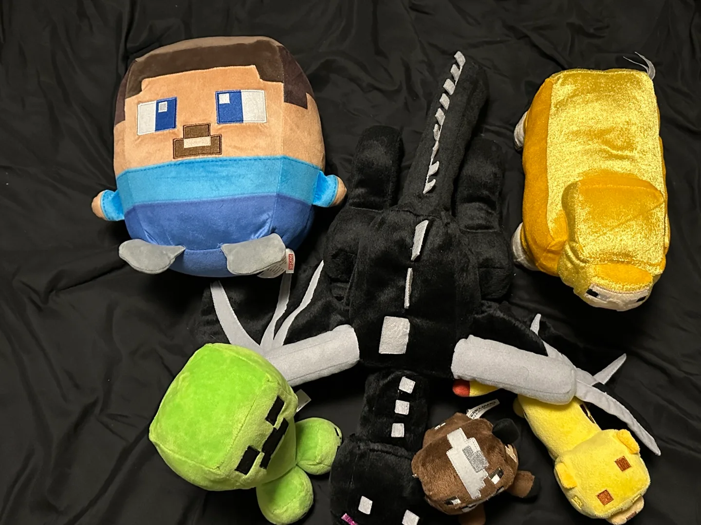 Minecraft Plush Lot: Steve, Creeper, Ender Dragon thumbnail