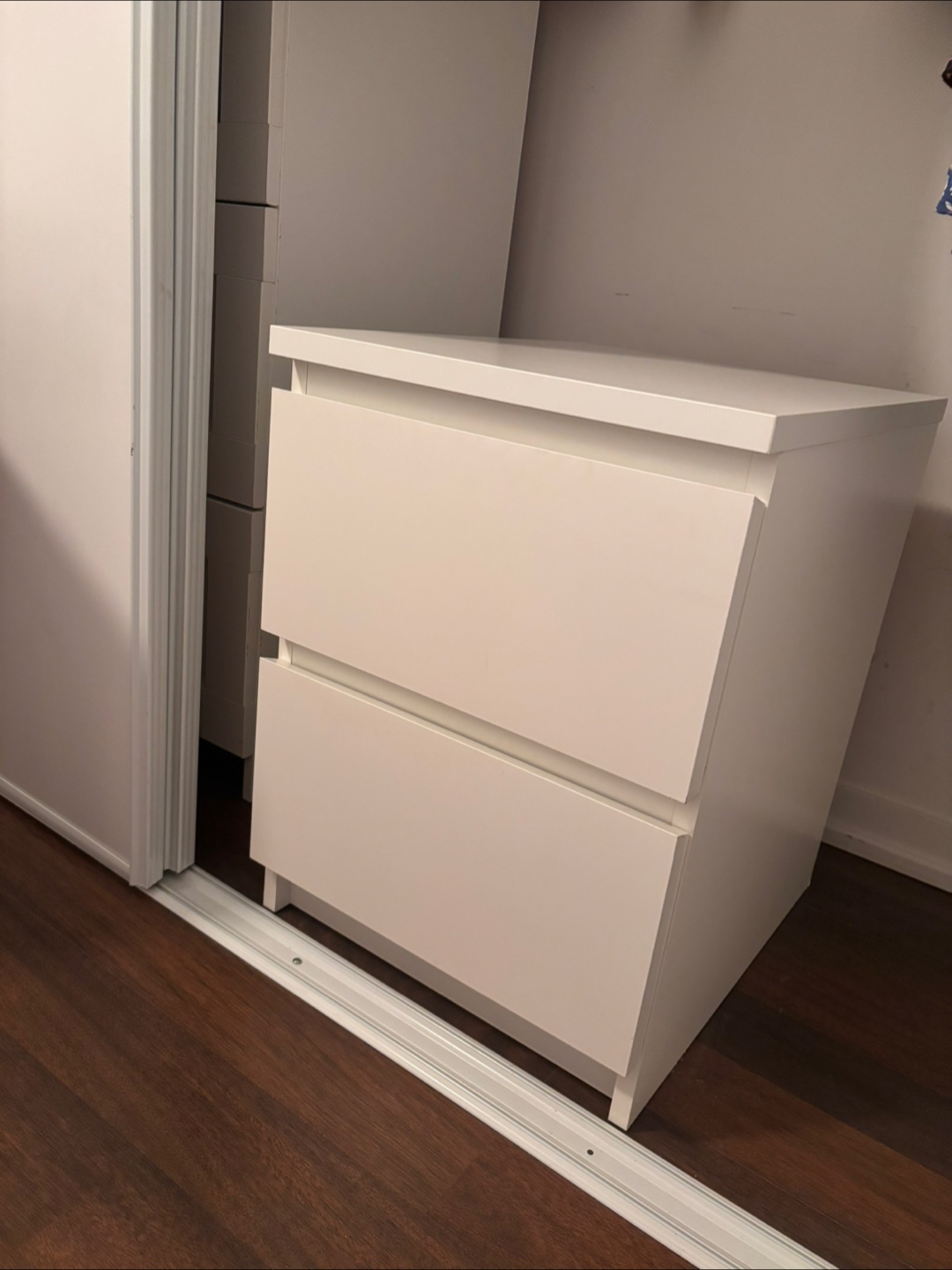 IKEA Malm 2-Drawer Nightstand - White - photo 2