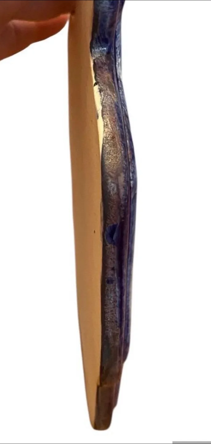 Vintage Soviet Gzhel Hand Painted Plaque Ceramic Wall Decor image indicator(3)