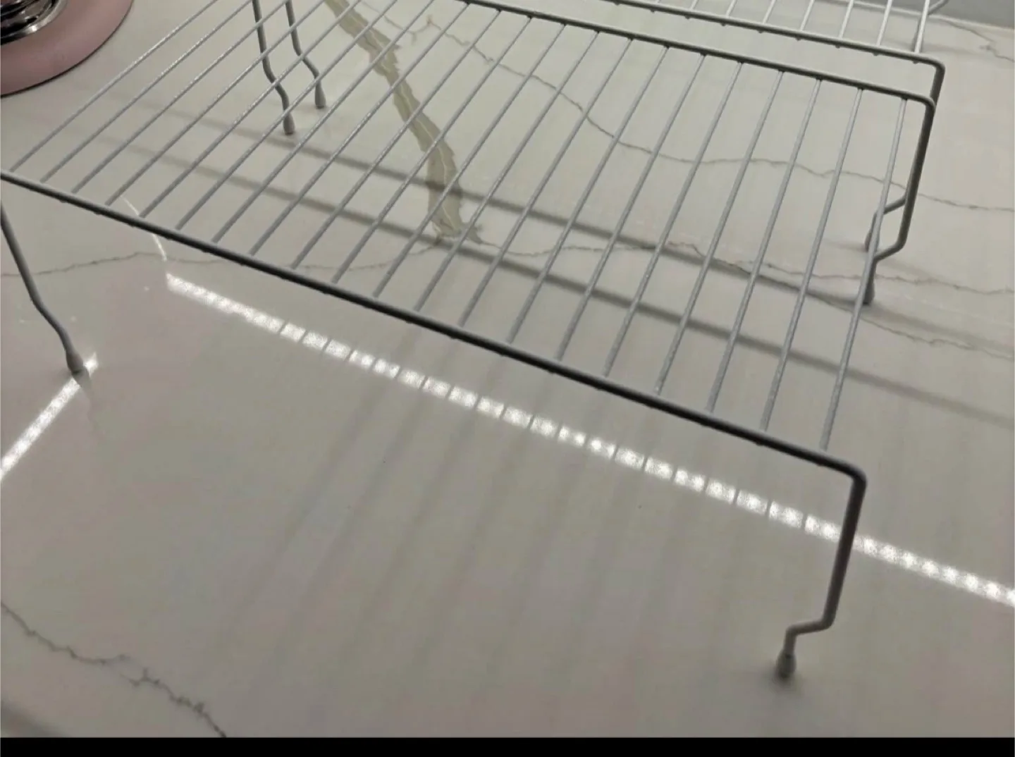 White Metal Kitchen Shelf Rack thumbnail