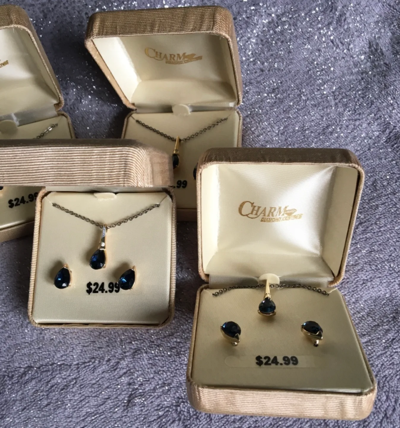 Charm Sterling Silver Necklace & Earring Set image indicator(4)