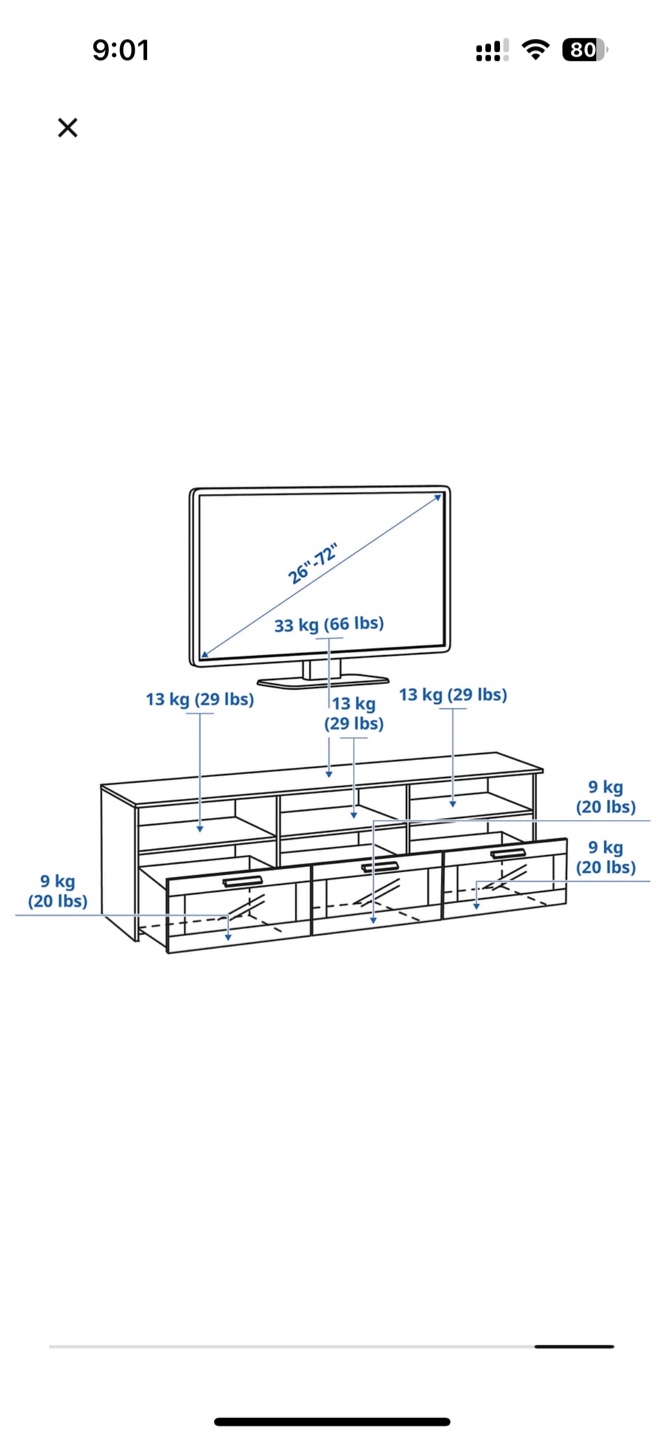 IKEA BRIMENS TV Unit - White - photo 5