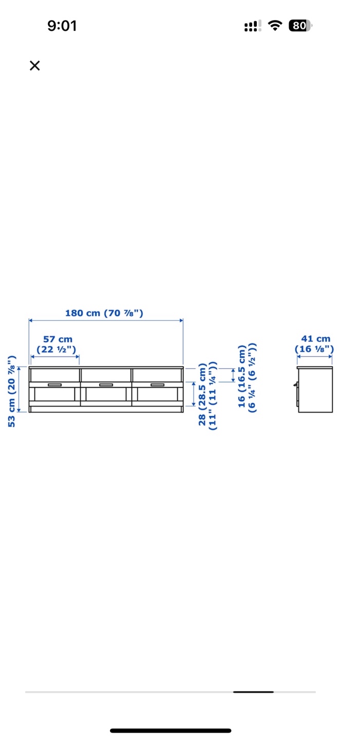 IKEA BRIMENS TV Unit - White - photo 4