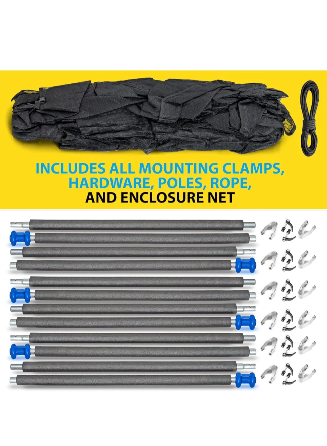 ANYTHING SPORTS 10ft Trampoline Replacement Enclosure Net image indicator(3)