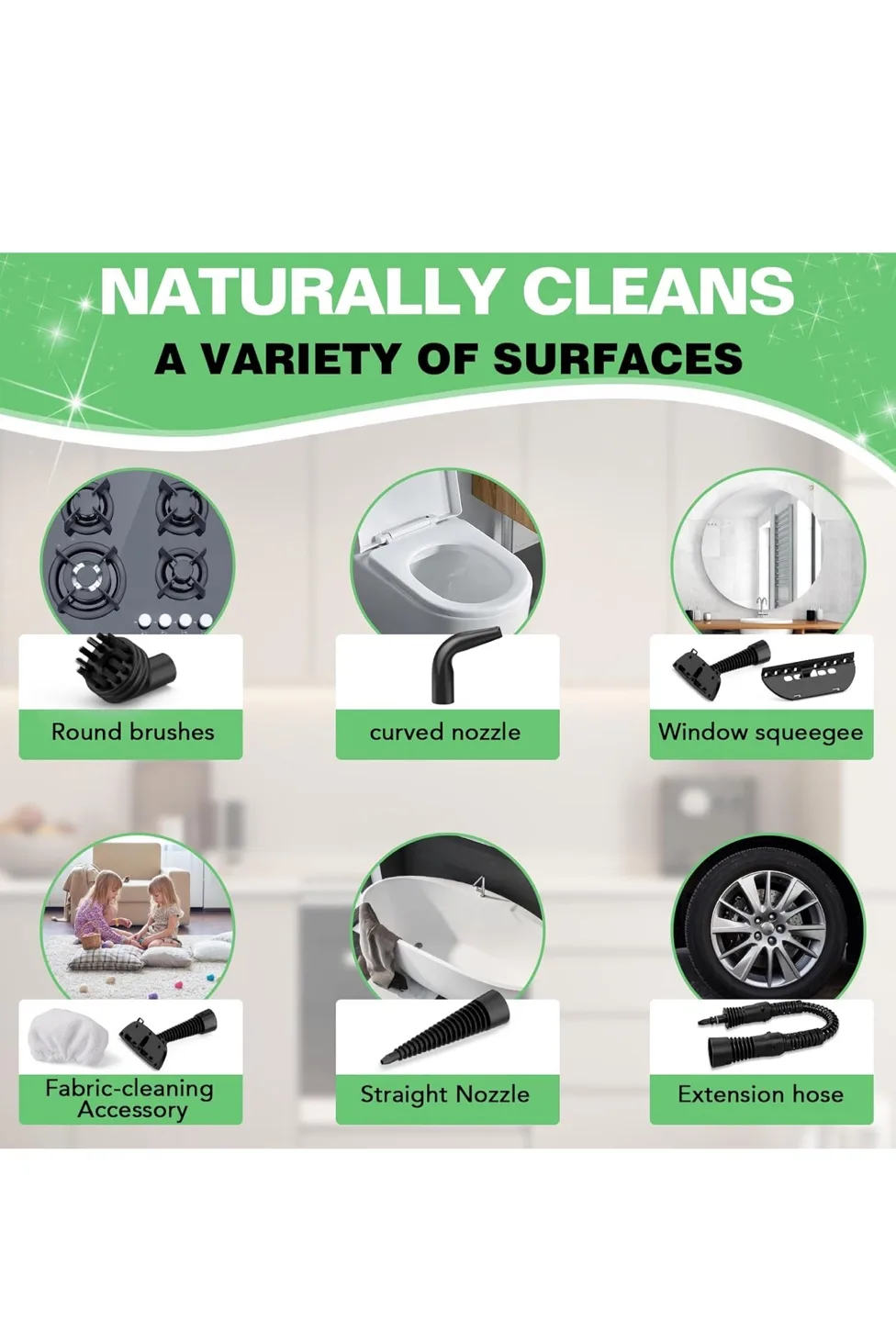 KOITAT Pressurized Handheld Steam Cleaner image indicator(7)