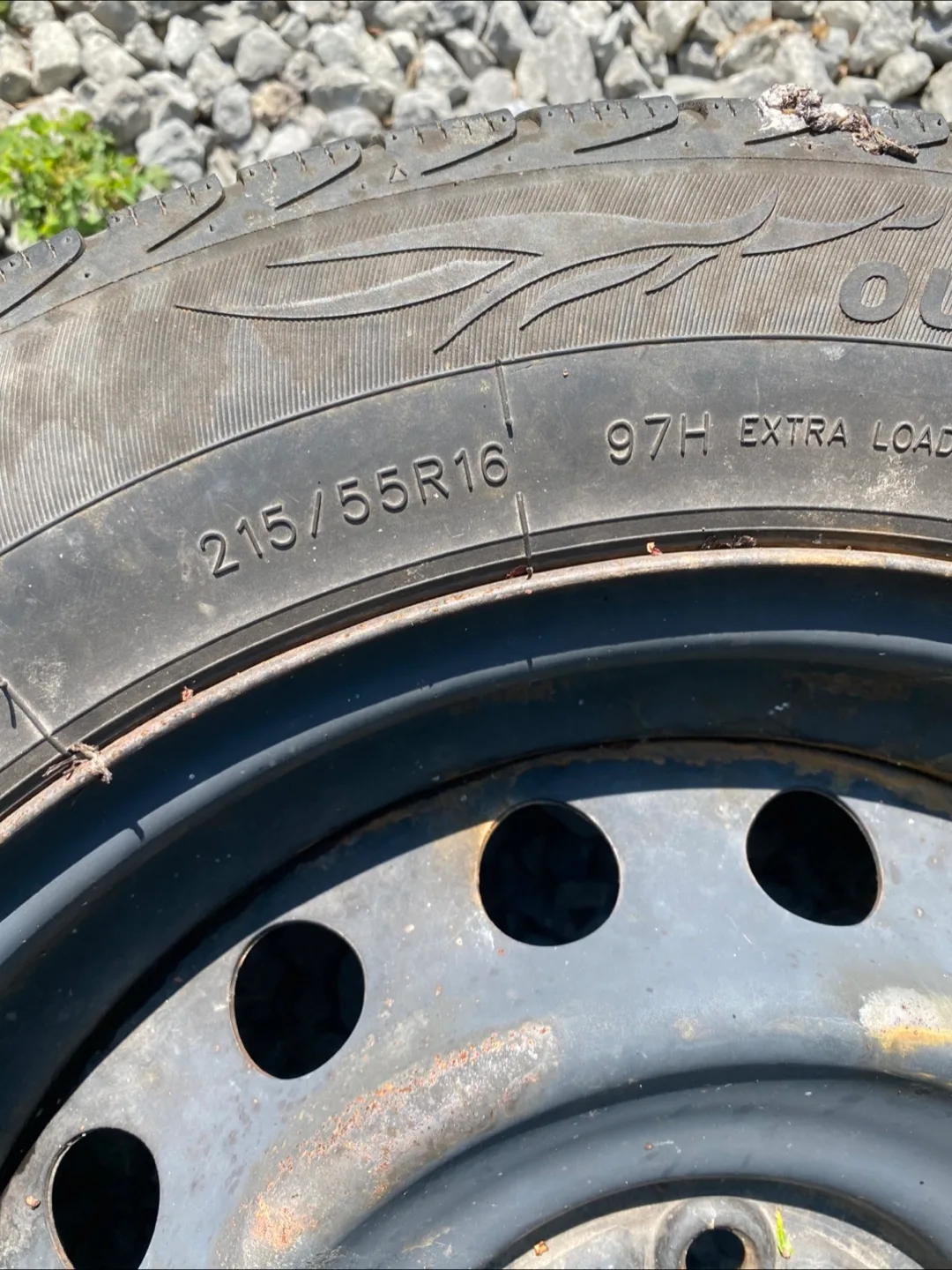 TWO 215/55/16 TIRES WITH RIMS image indicator(2)