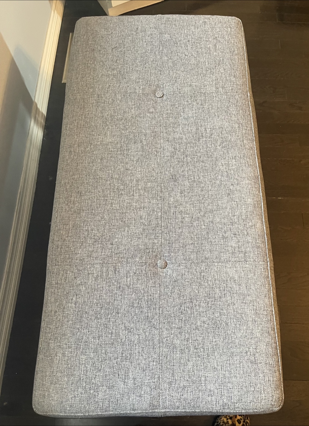 Grey Storage Ottoman Bench - photo 3