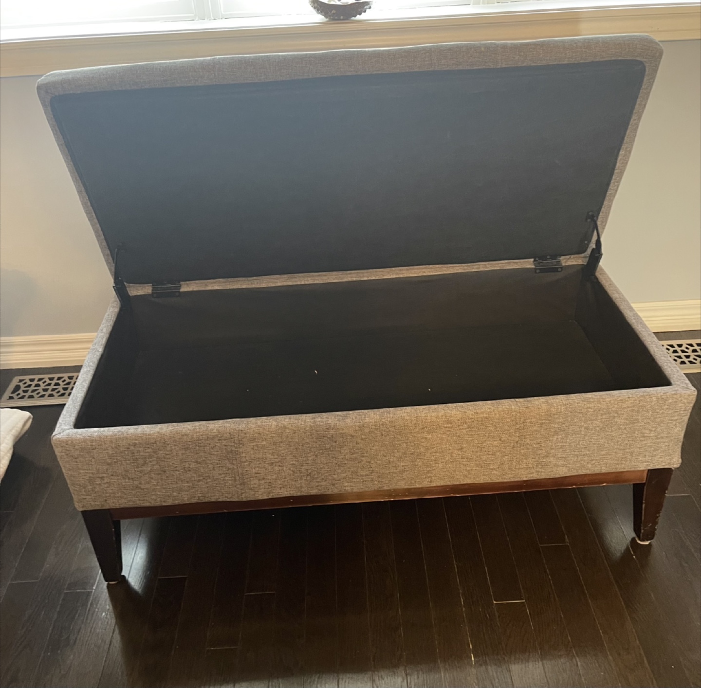 Grey Storage Ottoman Bench - photo 2
