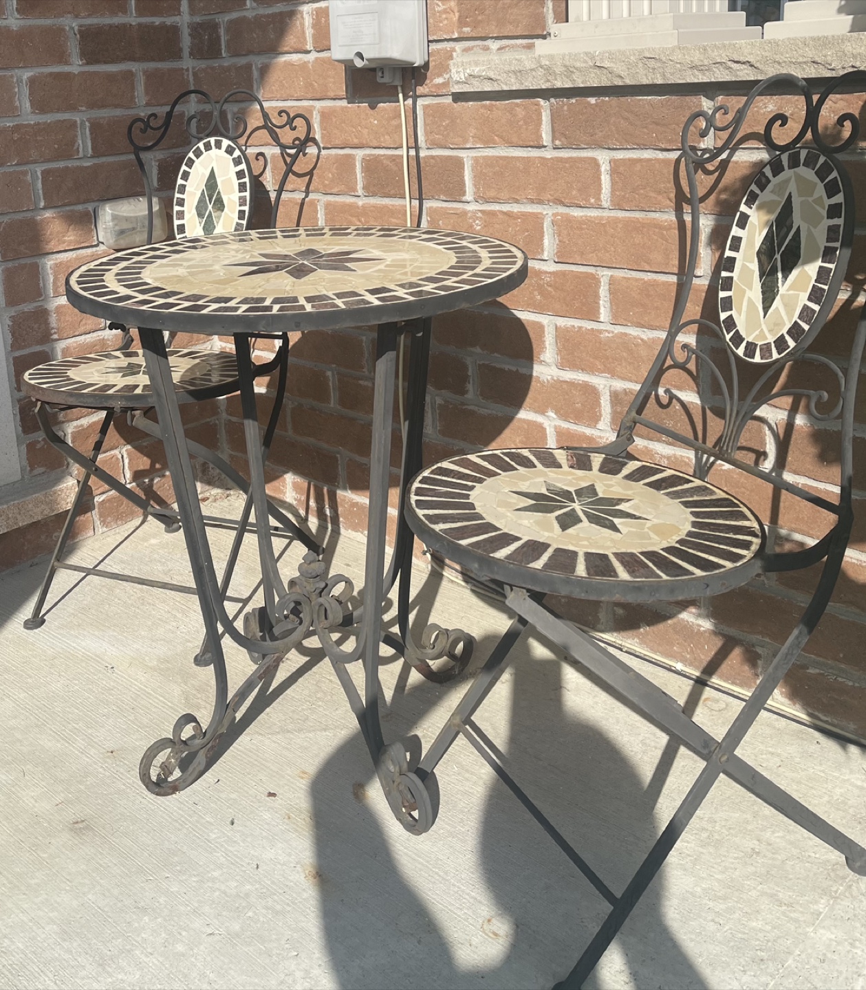 Mosaic Bistro Set - Table and 2 Chairs - photo 2