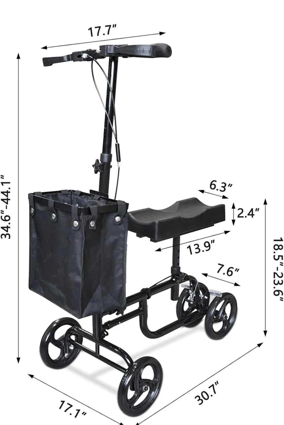 OKSTENC Economy Knee Walker - Steerable Knee Scooter image indicator(7)
