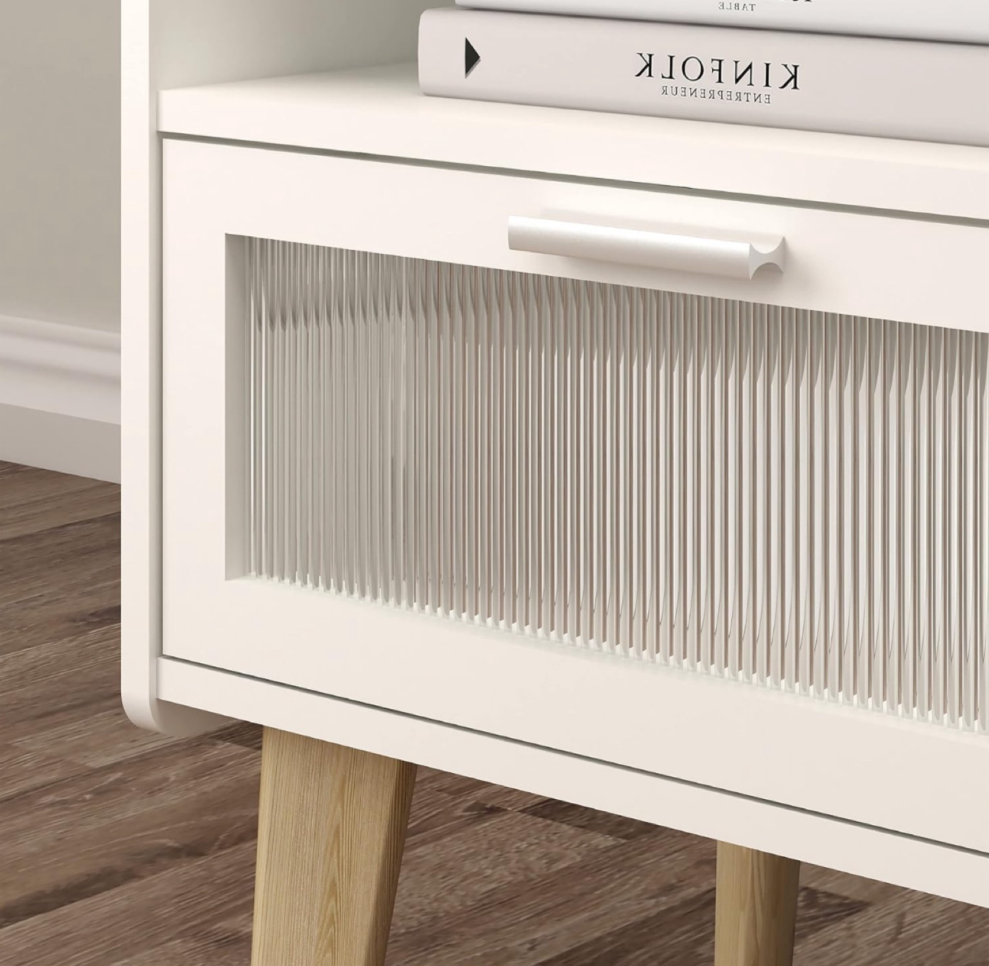 White Nightstand with Charging Station (1) - photo 3