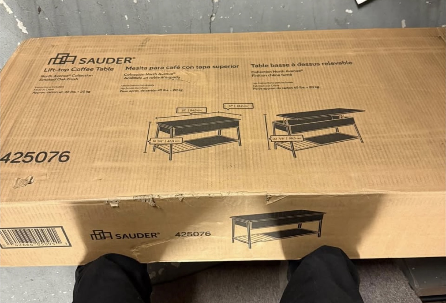 Sauder Lift-top Coffee Table - Smoked Oak Finish - photo 5