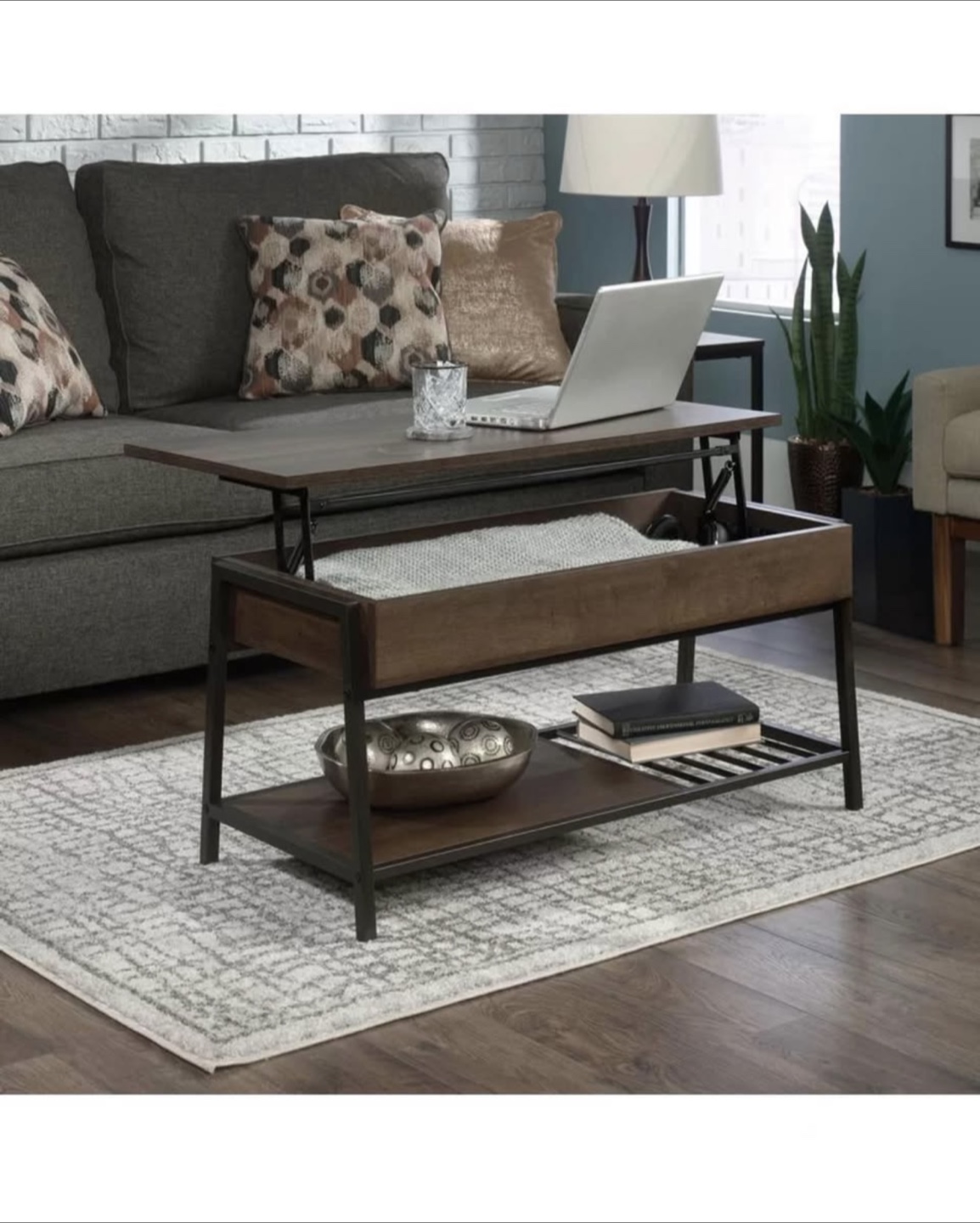 Sauder Lift-top Coffee Table - Smoked Oak Finish