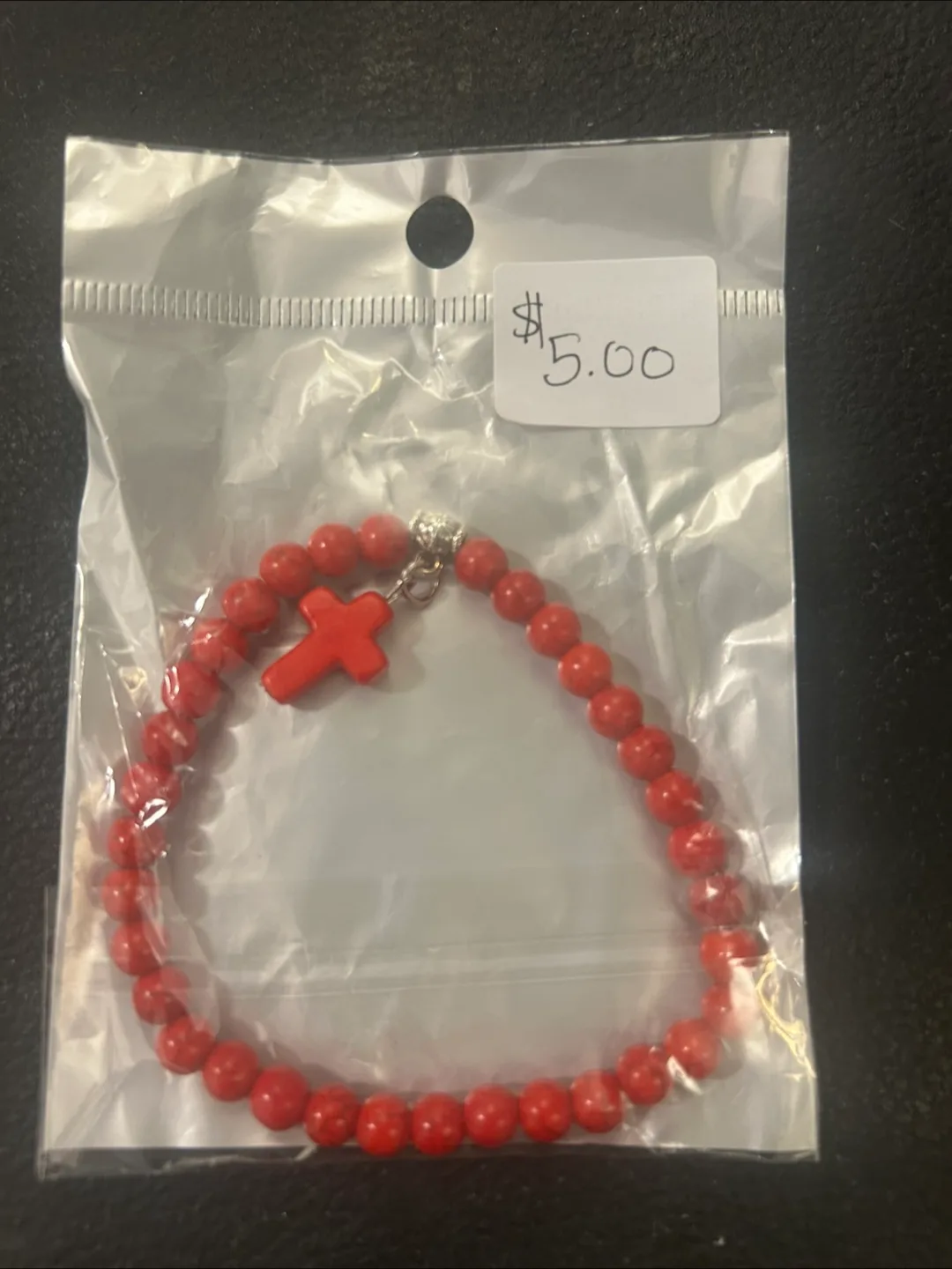 Beaded Cross Charm Bracelet image indicator(2)