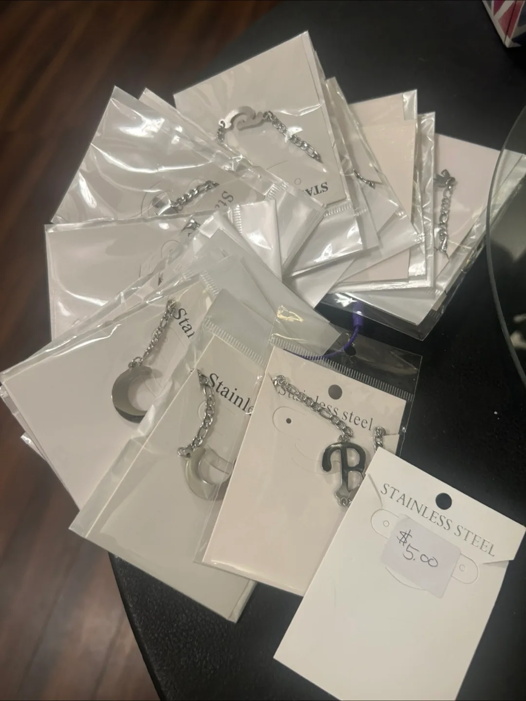 Stainless Steel initial bracelets or anklets image indicator(8)