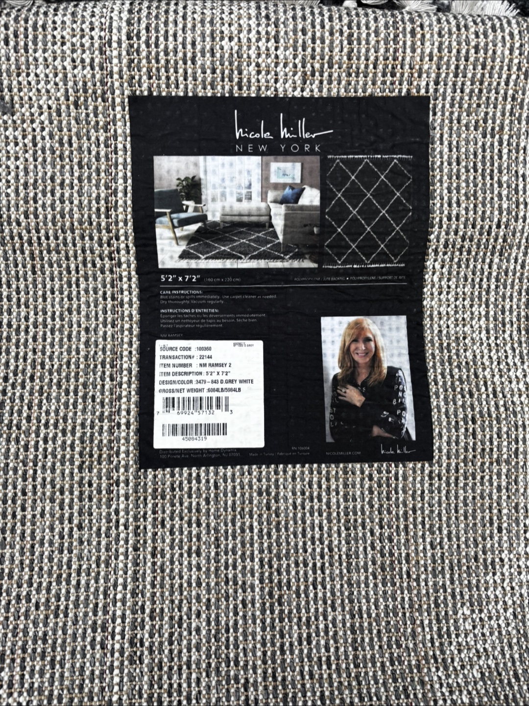 nicole miller NEW YORK Rug 5'2" x 7'2" - photo 2