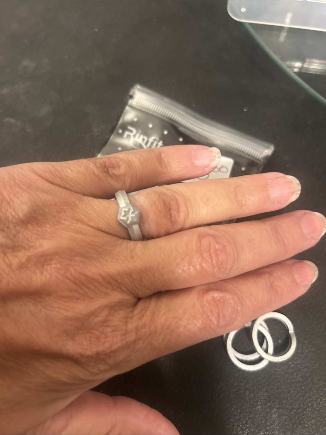 New Rinfit Silicone Wedding Rings - Size 6, Silver, 5-Pack - photo 4