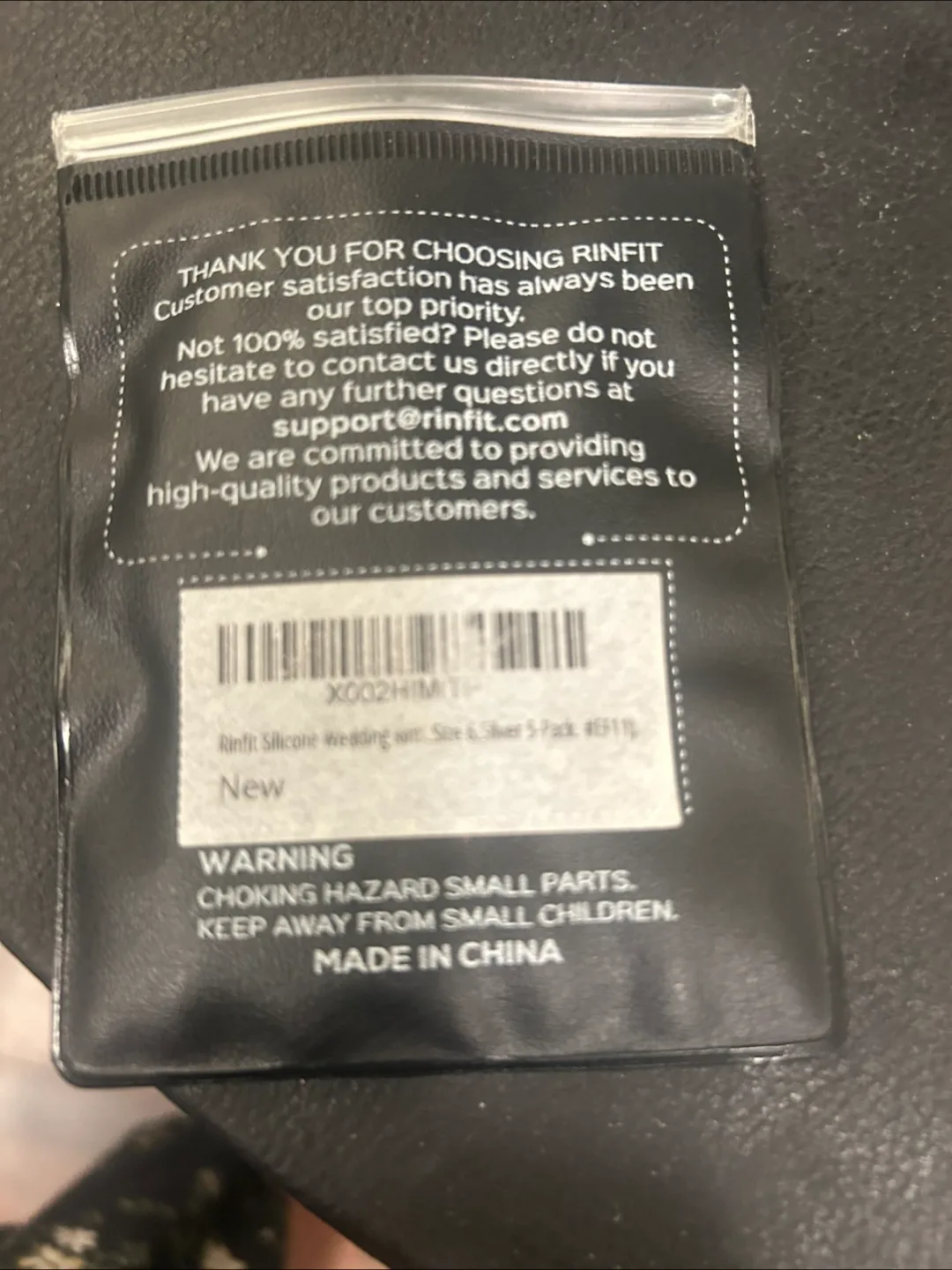 New Rinfit Silicone Wedding Rings - Size 6, Silver, 5-Pack image indicator(5)