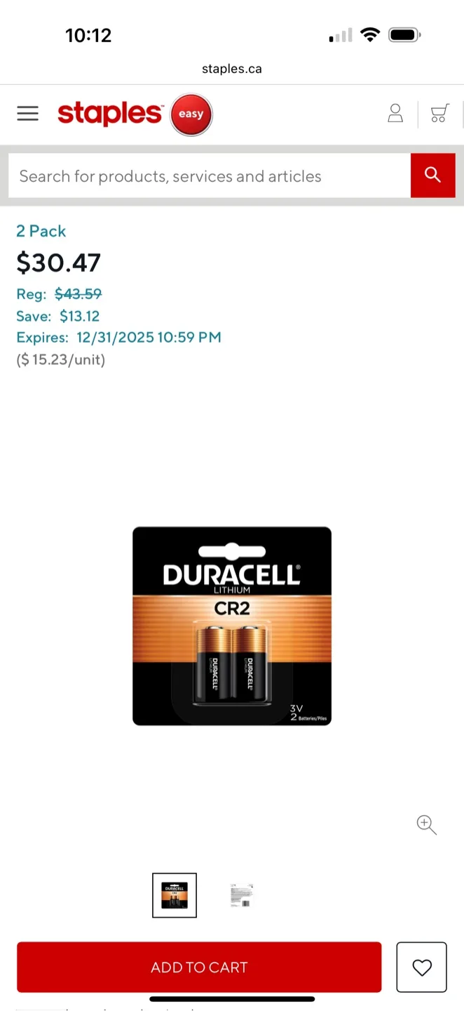 Duracell CR2 High Power Lithium Batteries - 2 Pack image indicator(4)