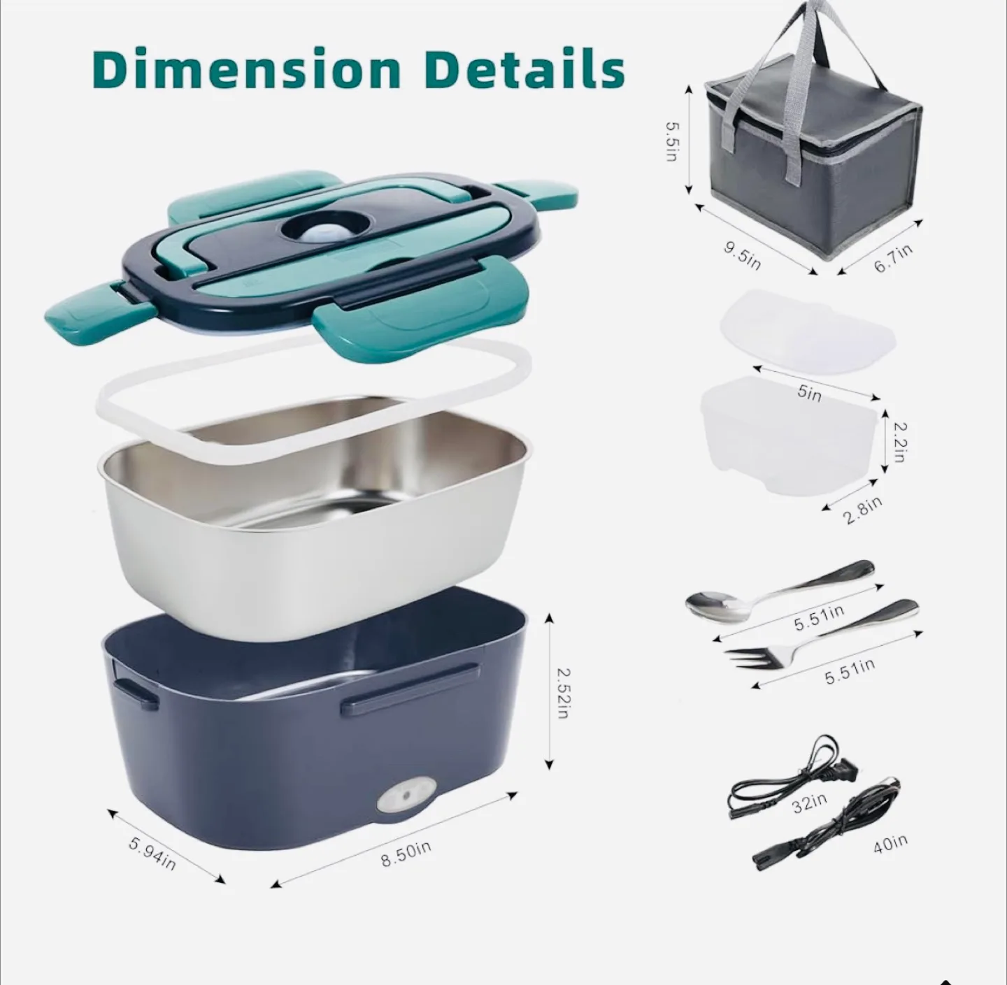 Portable Food Warmer Lunch Box - 1.5L image indicator(4)