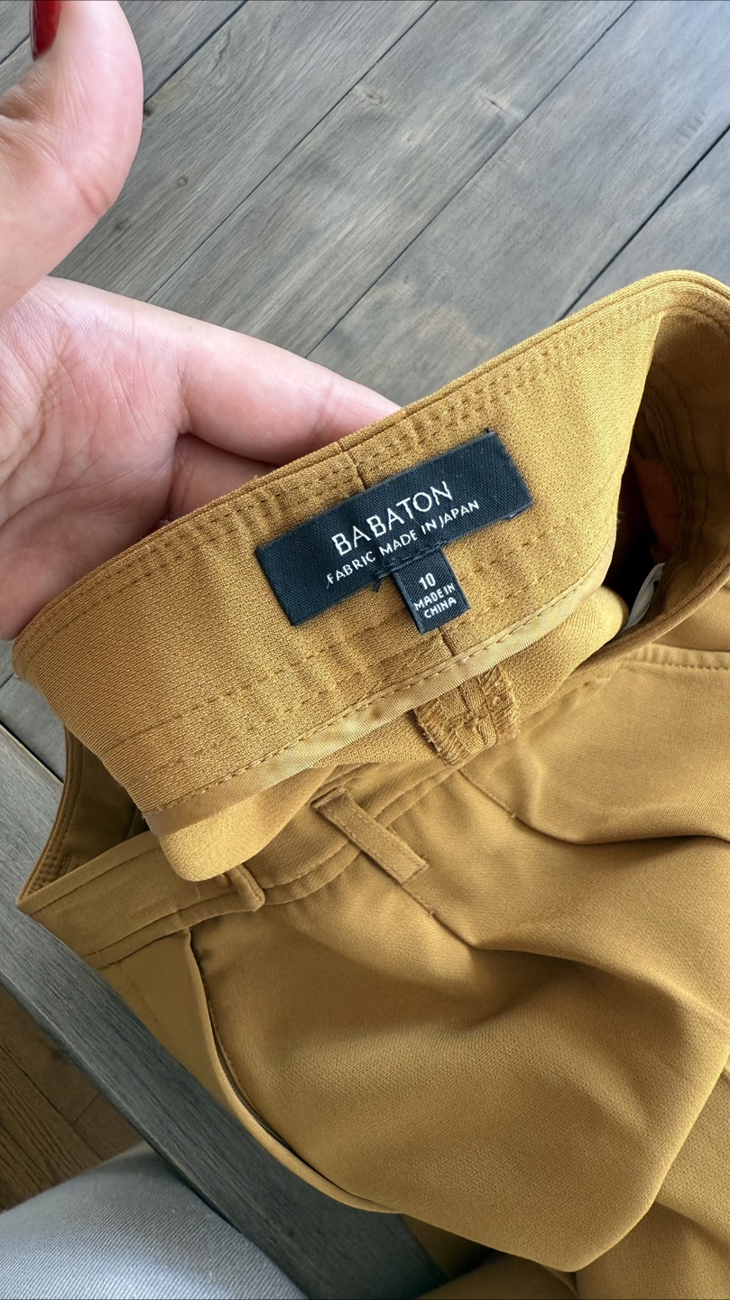 Aritzia (Babaton) Gold Trousers Size 10 - photo 3