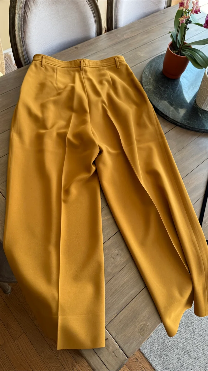 Aritzia (Babaton) Gold Trousers Size 10 image indicator(2)