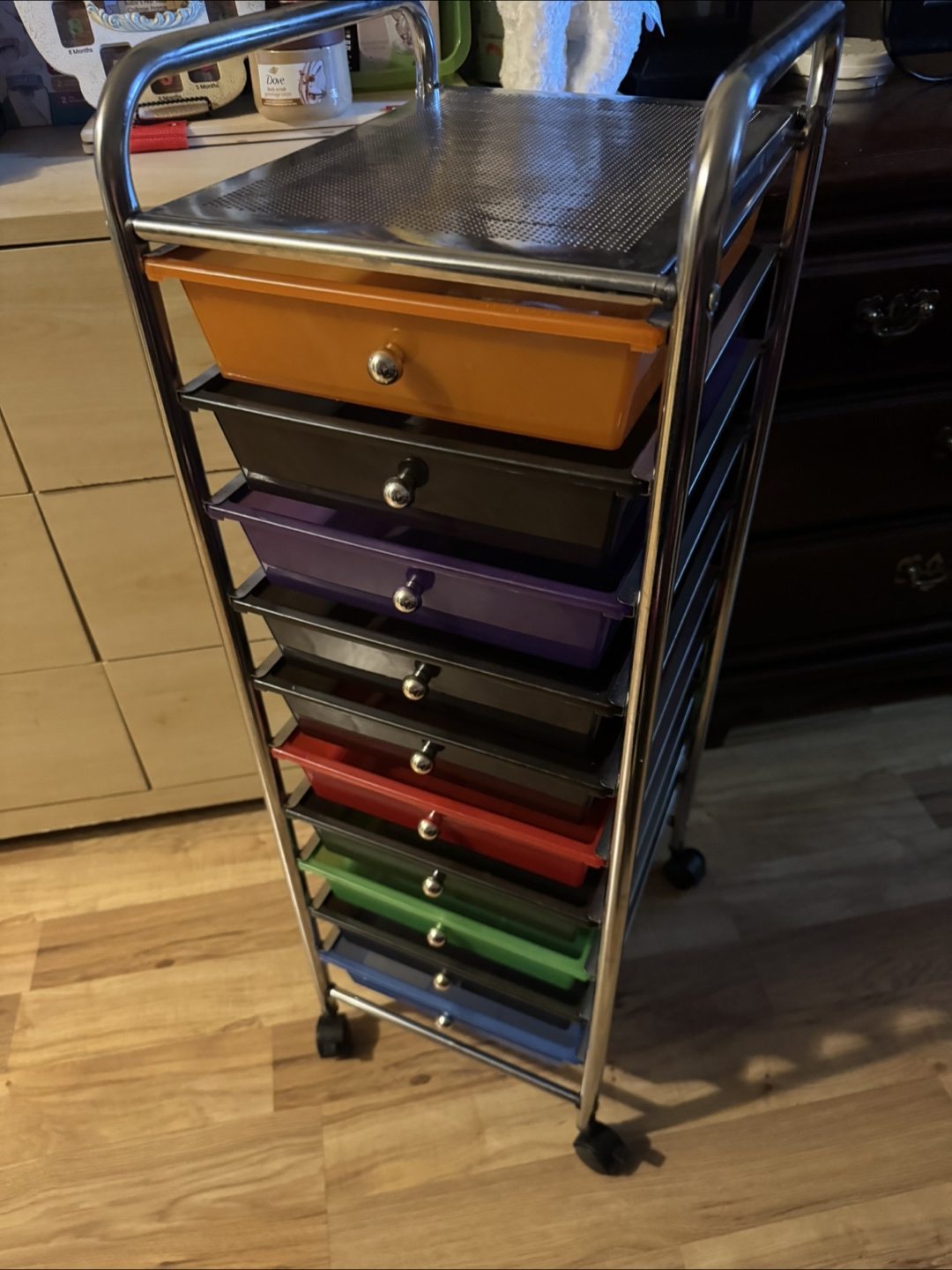Rolling Utility Cart with 10 Drawers