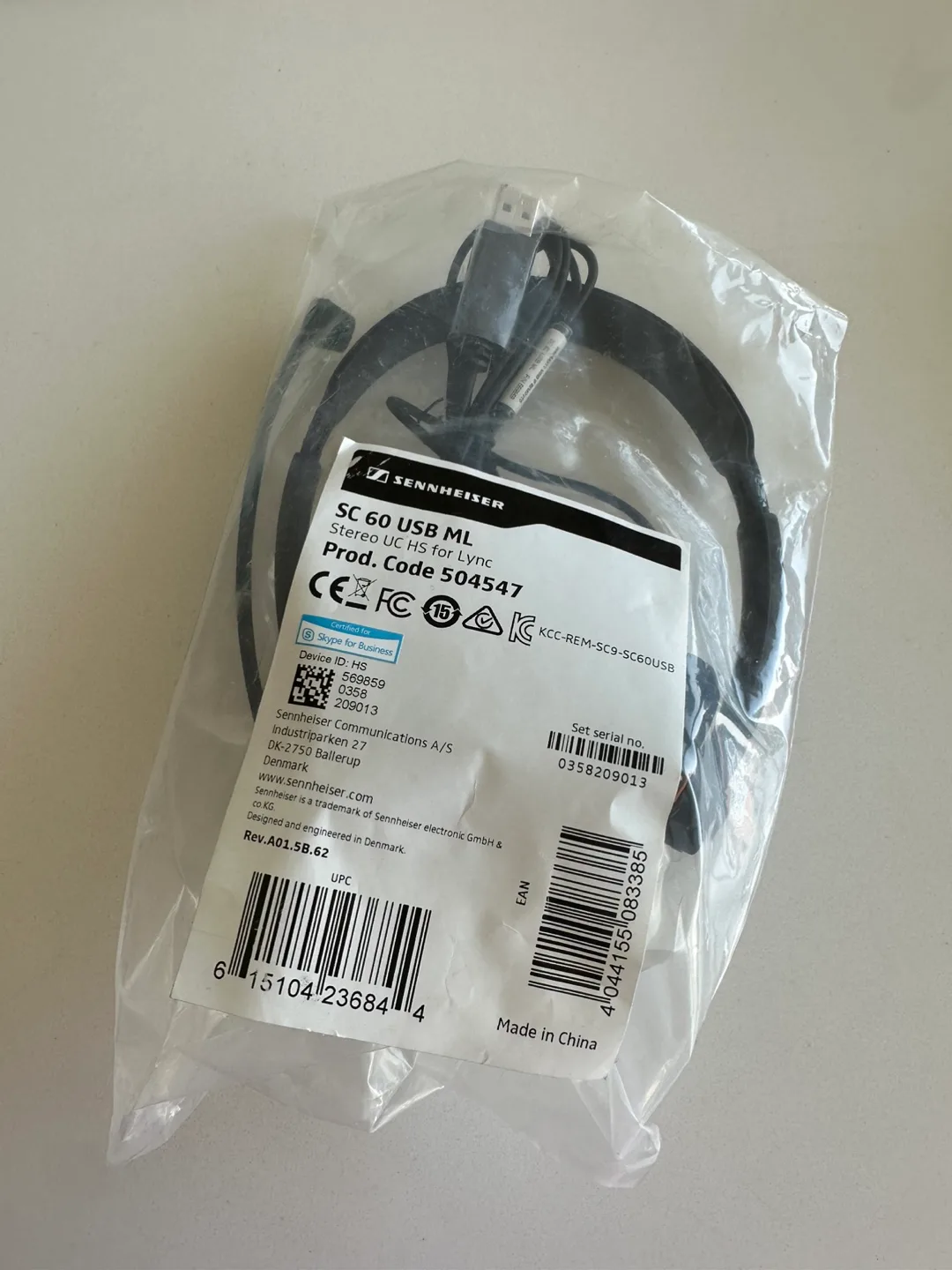 Sennheiser SC 60 USB ML Headset thumbnail