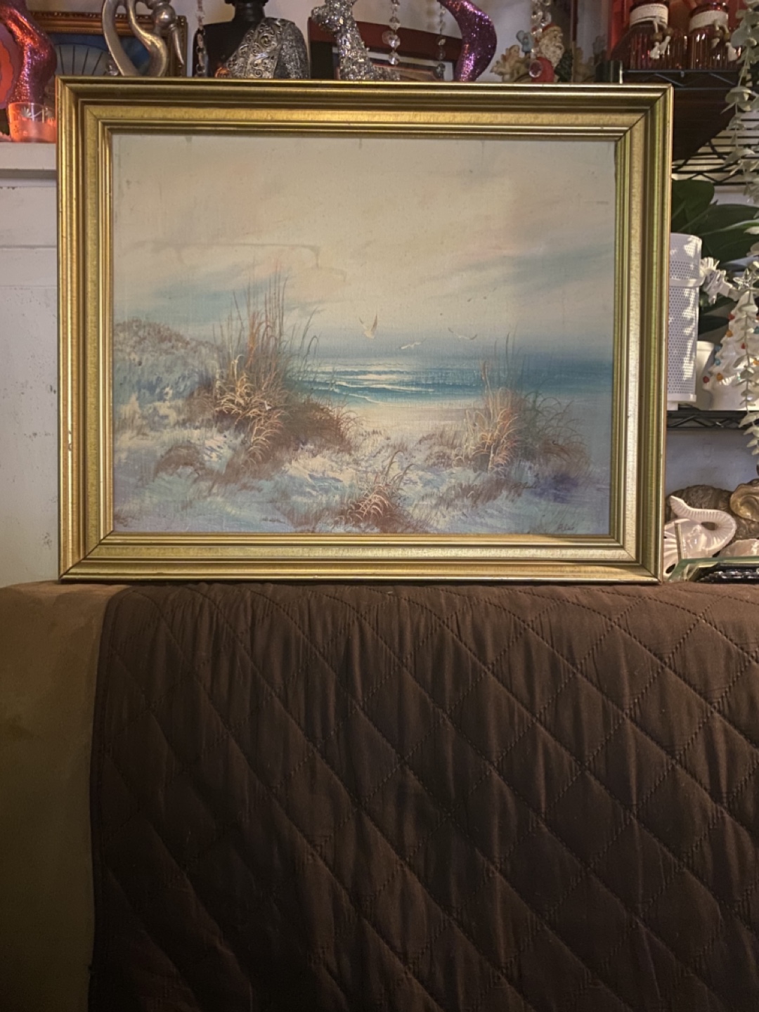 Framed Beach Painting