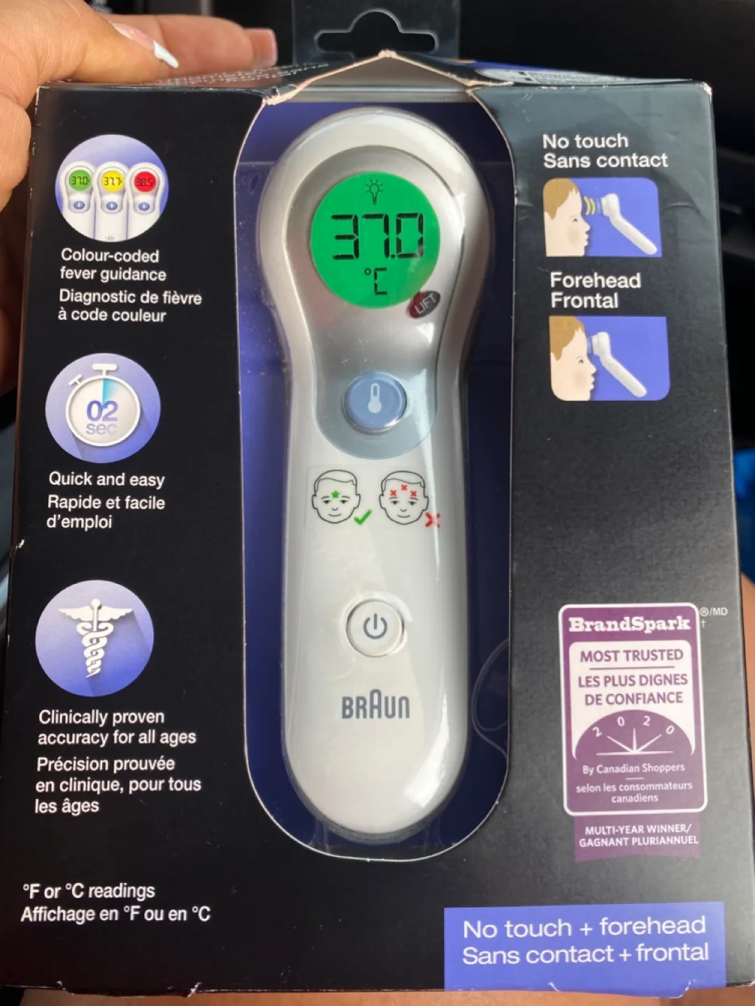 Braun No Touch Forehead Thermometer (BNT300CA) image indicator(3)