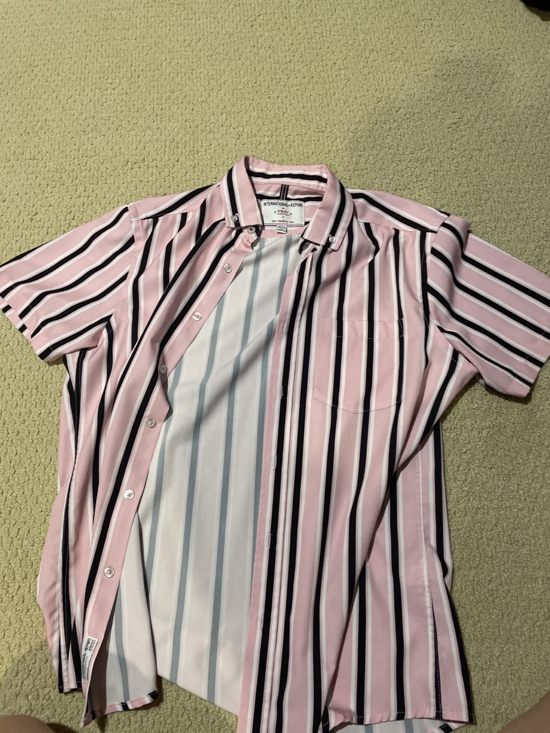 International Report Striped Button-Down Shirt