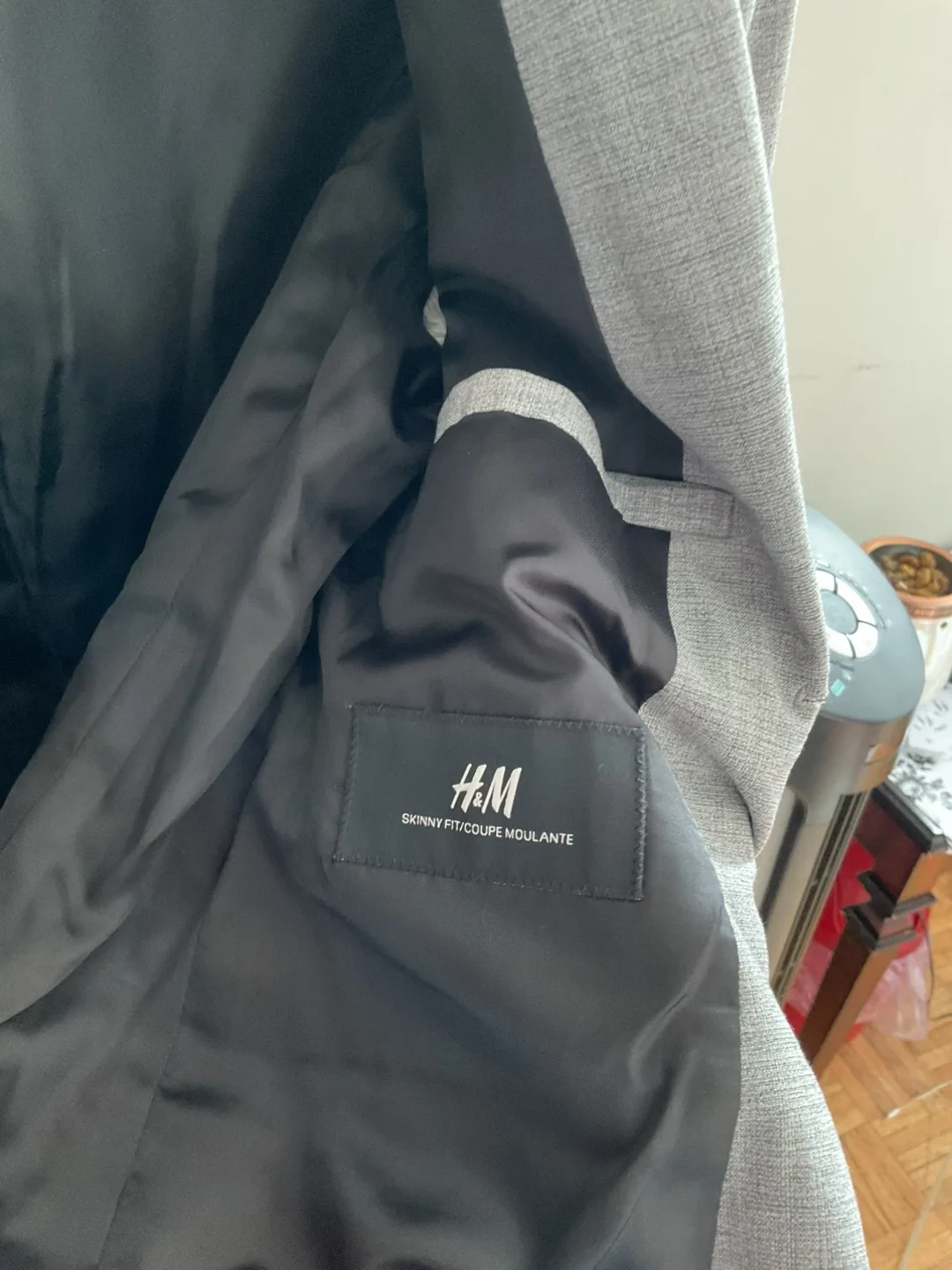 H&M Grey Blazer - Skinny Fit thumbnail