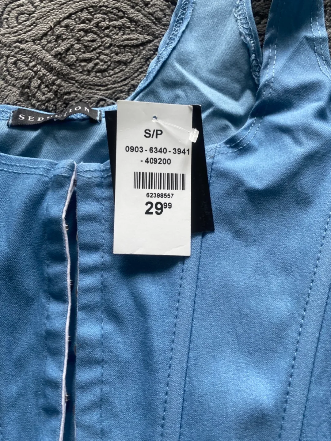 New  Blue Corset Top - Size S image indicator(2)