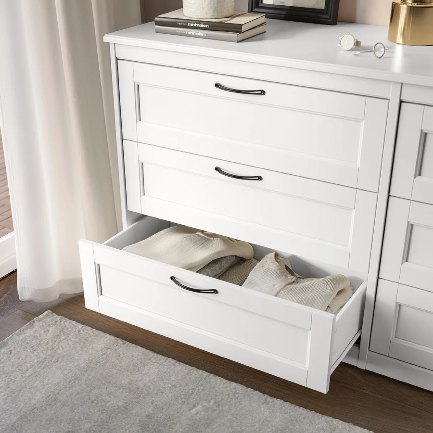 IKEA SONGESAND 6-drawer dresser WHITE image indicator(6)