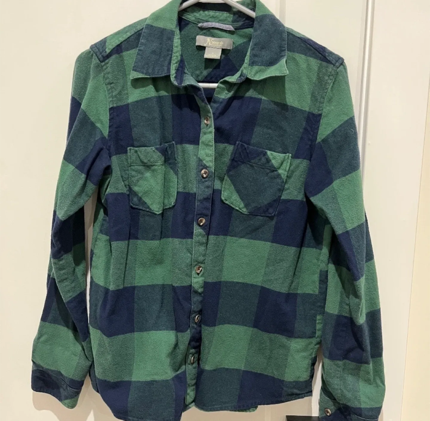 Flannel/Plaid Shirt - Blue & Green thumbnail