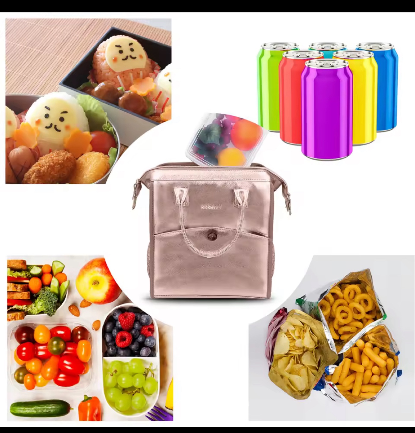 Lokass Rose Gold Insulated Lunch Bag - photo 3