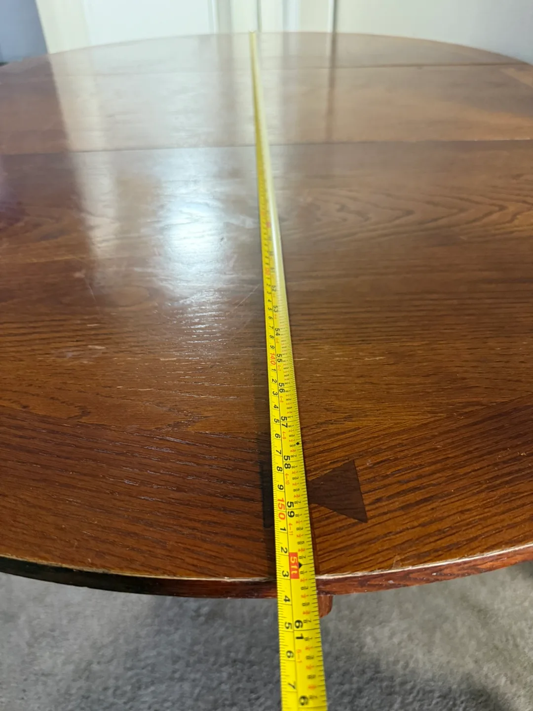 Round Wooden Dining Table with Leaf image indicator(6)