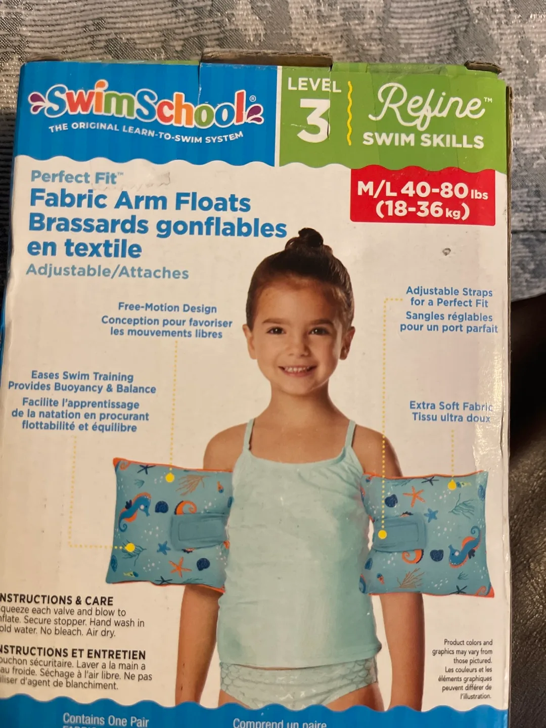 SwimSchool Fabric Arm Floats, M/L (40-80lbs) image indicator(2)