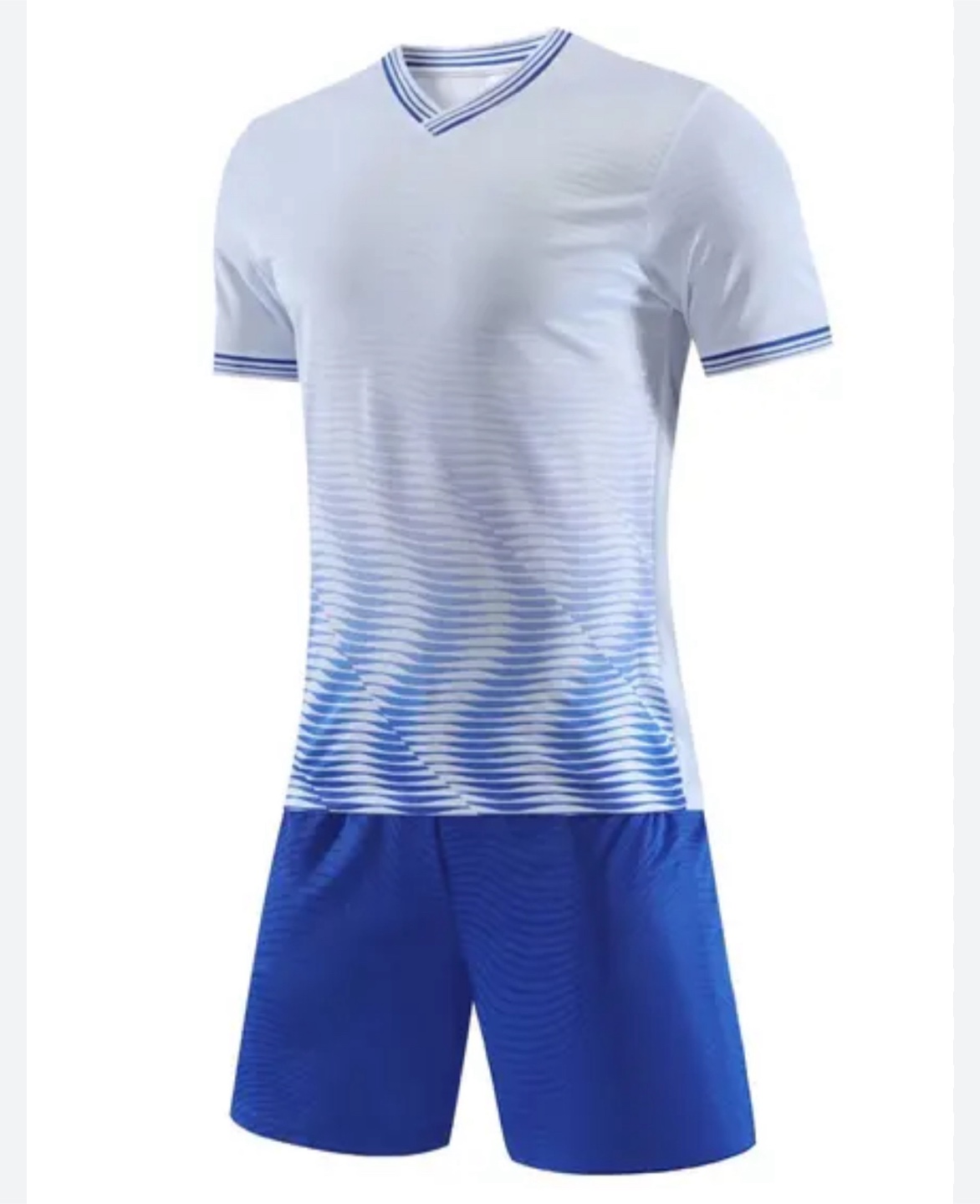 Blue & White Soccer Jersey Set
