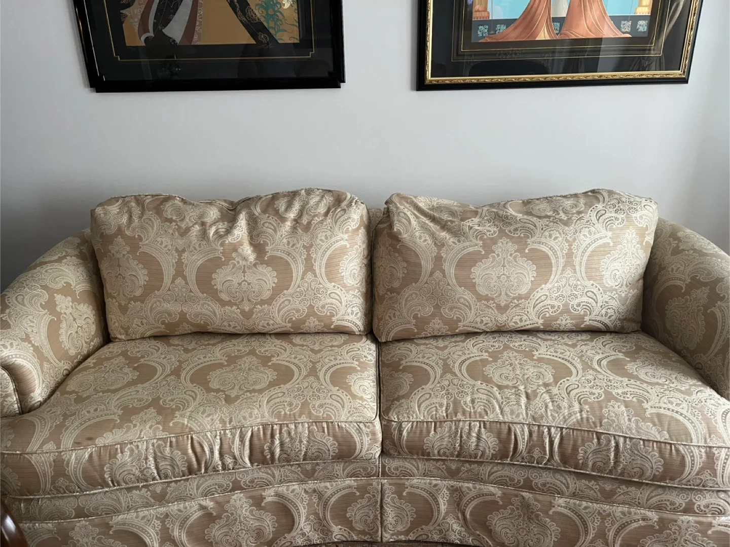 Patterned Beige Sofa thumbnail