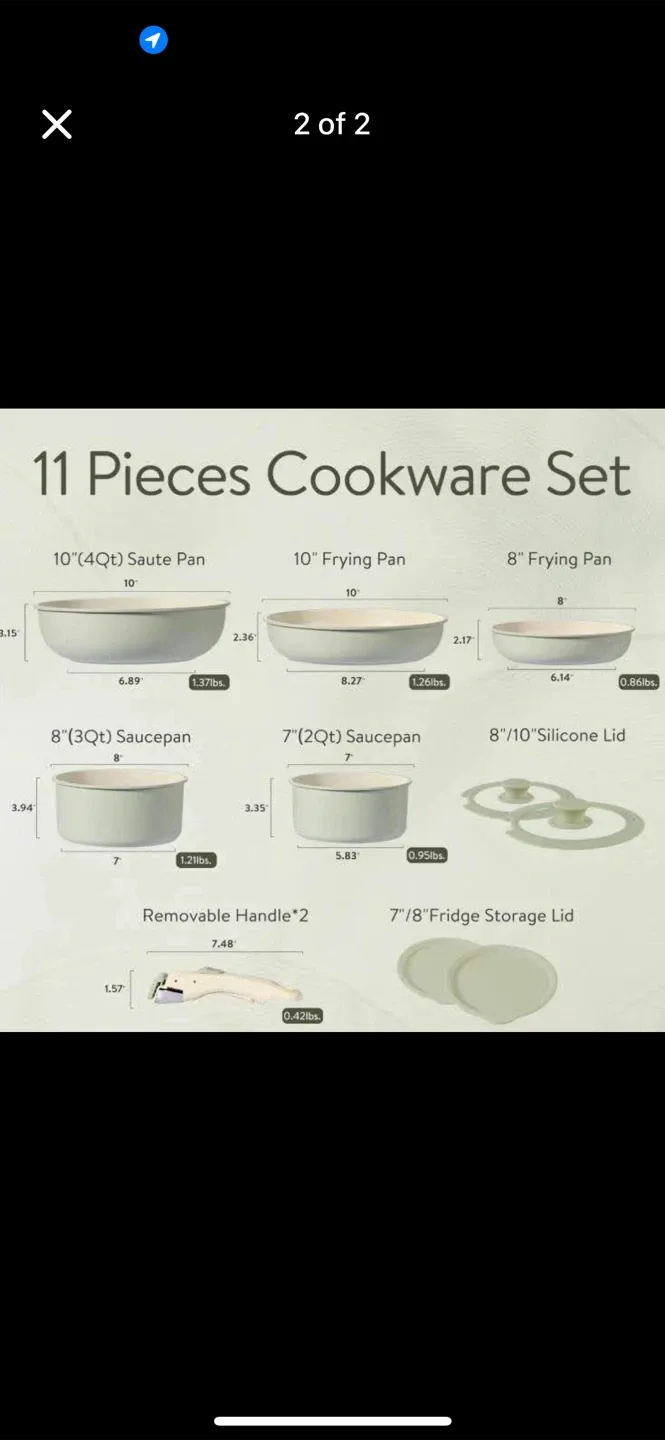 CAROTE 11pcs Cookware Set image indicator(2)
